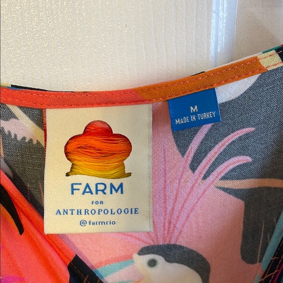 FARM Rio Red and Blue Asymmetrical Sundress - Picture 2 of 4